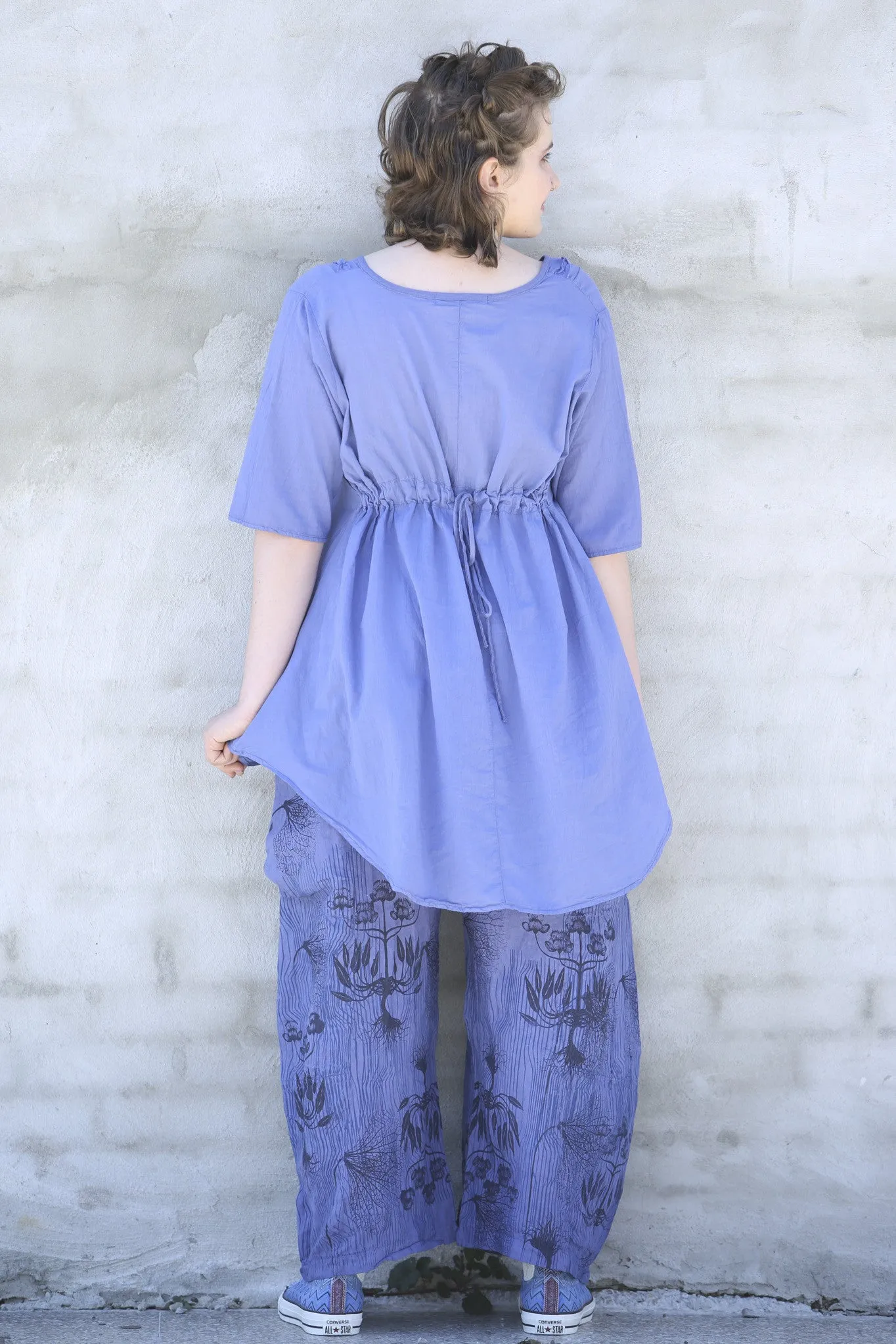 2244-Dawn Clouds Lawn Tunic-Deep Periwinkle-P