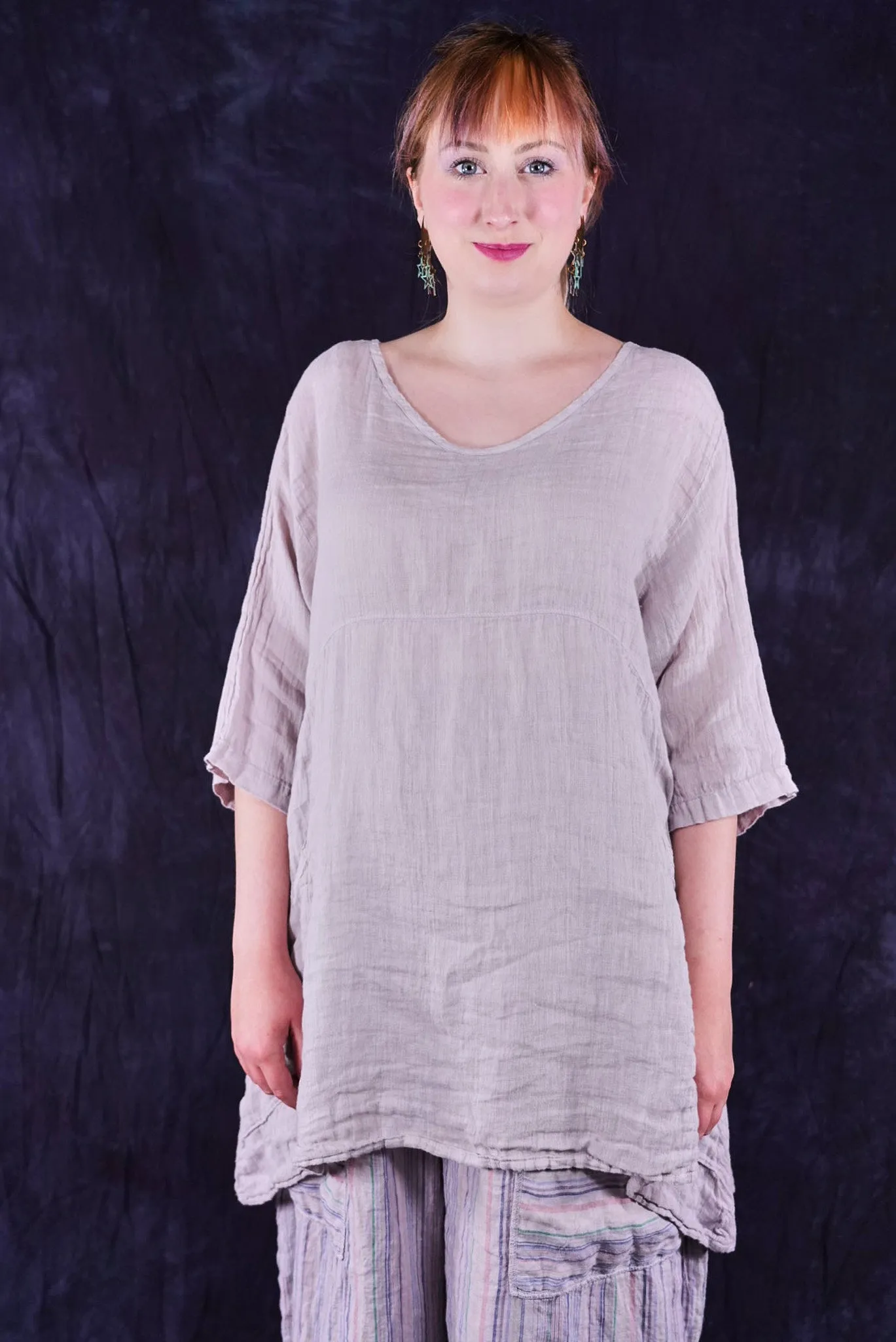 2315 Linen Zen Tunic Rice Paper