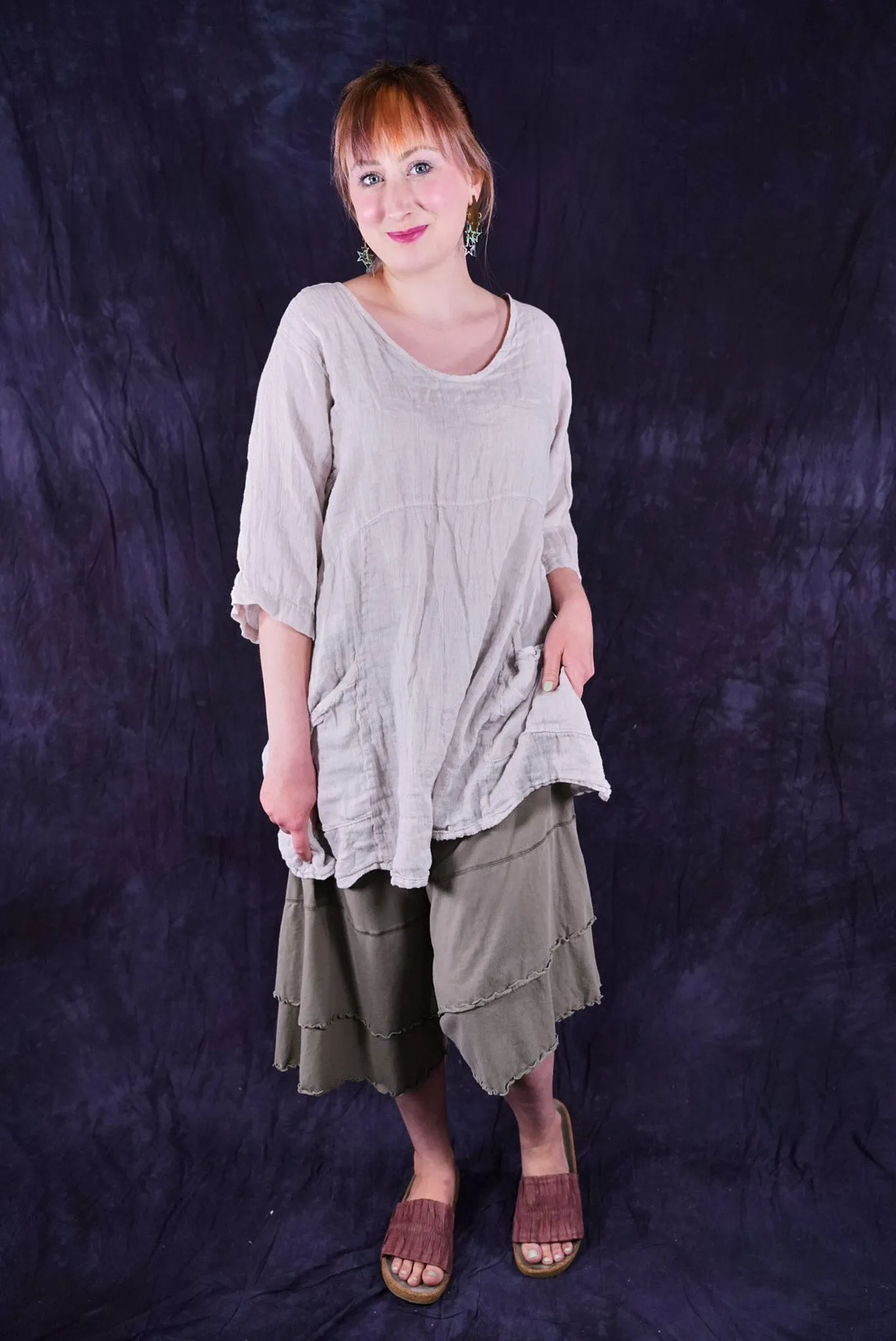 2315 Linen Zen Tunic Rice Paper
