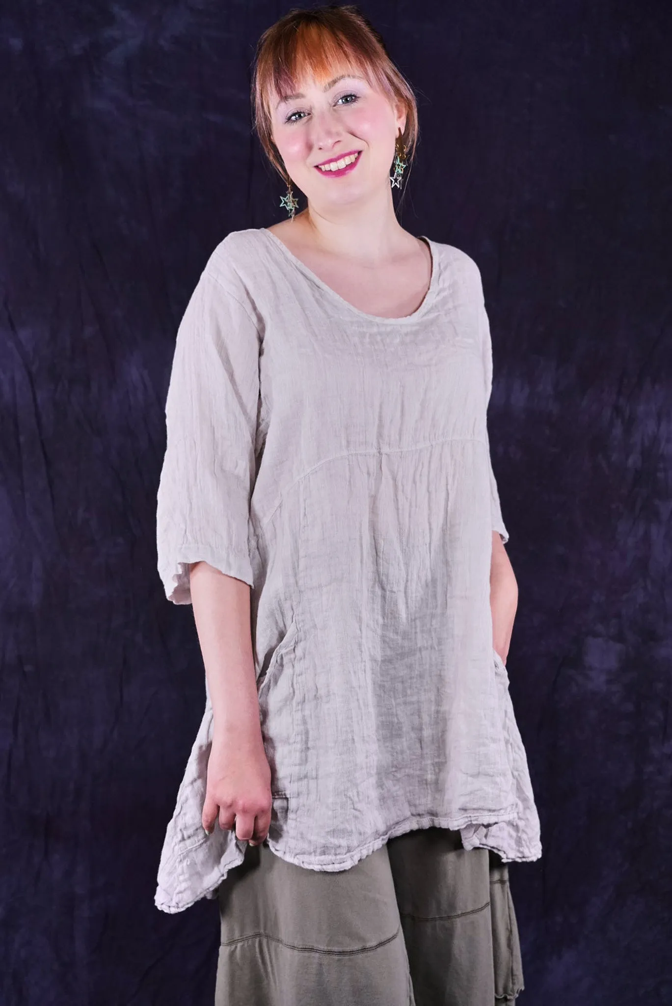 2315 Linen Zen Tunic Rice Paper