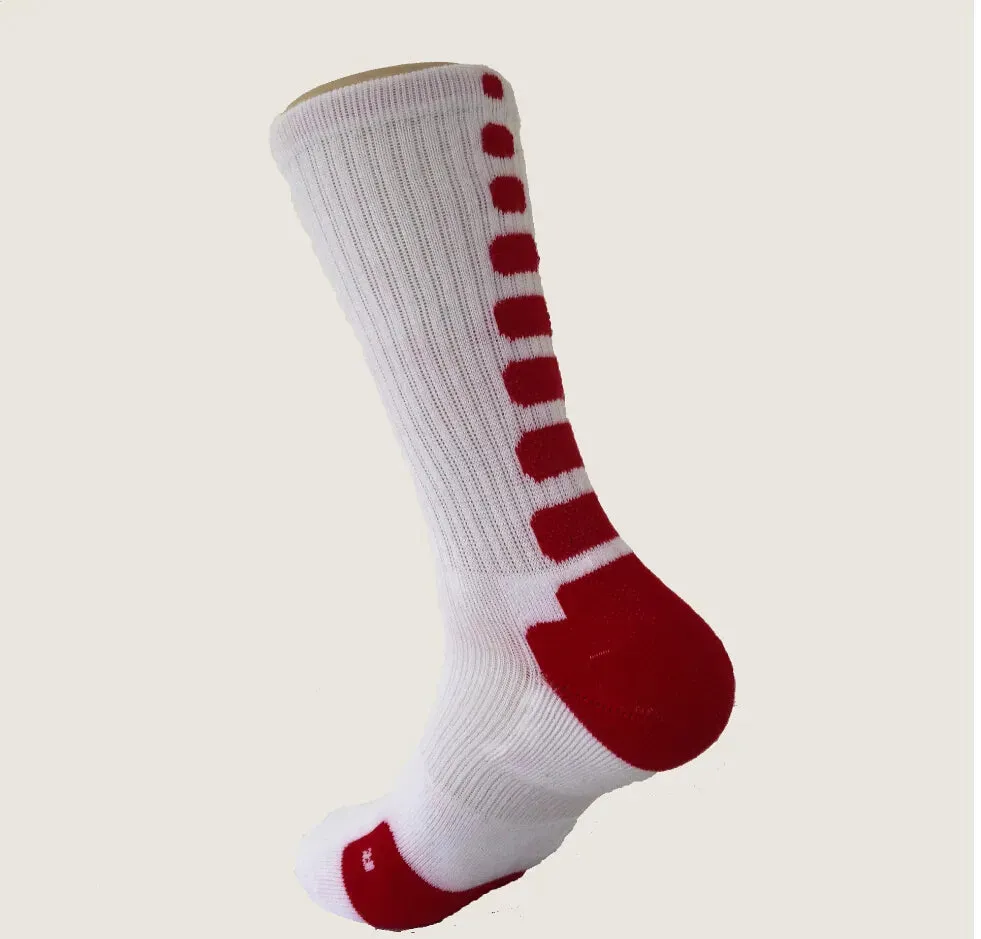 2pcs=1pair Socks USA Professional Elite Basketball Terry Long Knee Athletic Sport Men Fashion Compression Thermal Winter wholesales