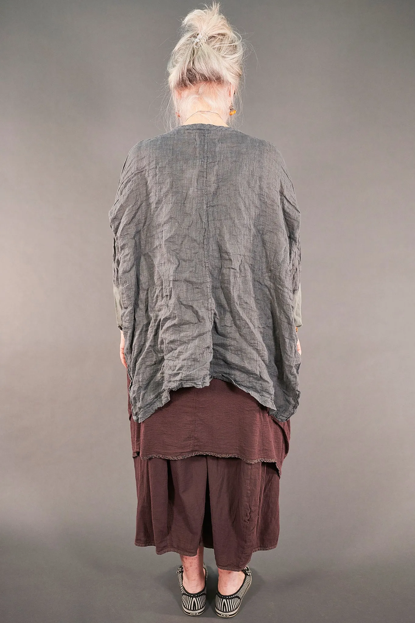 5253 Linen Crinkle Swing Cardi-Moonwater-U