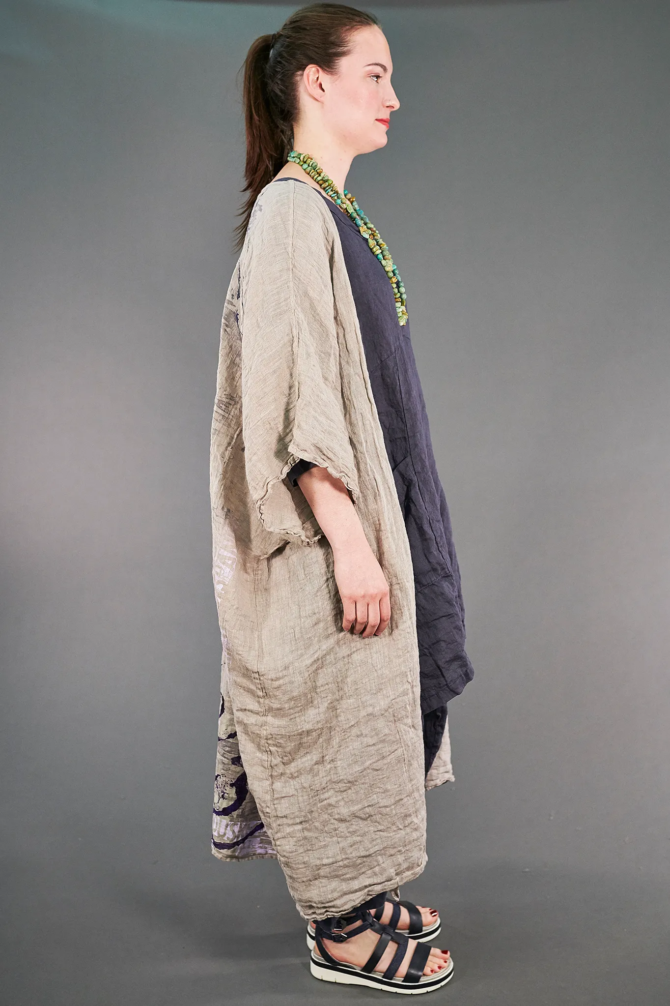 5267  Kimono Duster Fog-P