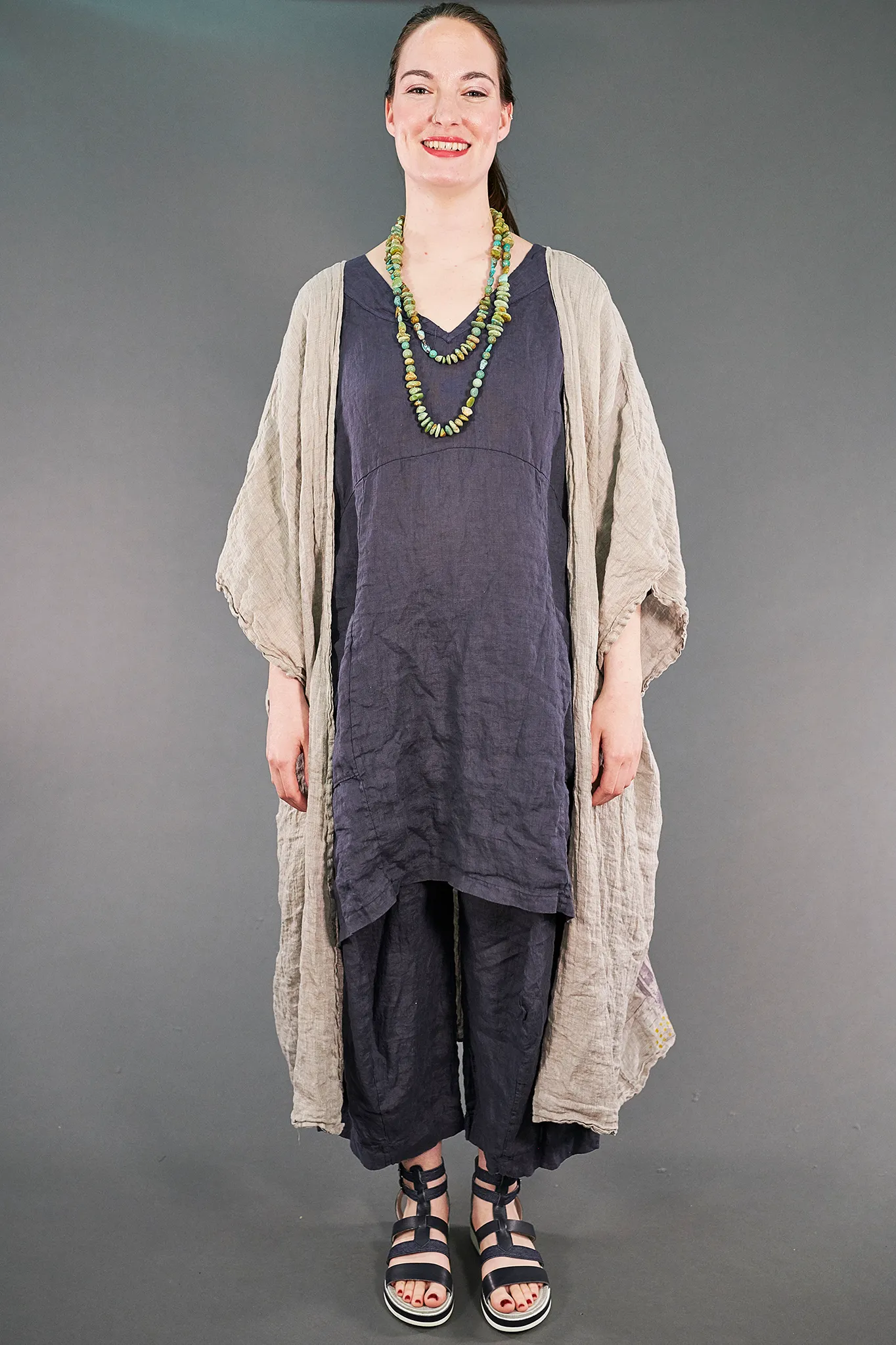 5267  Kimono Duster Fog-P