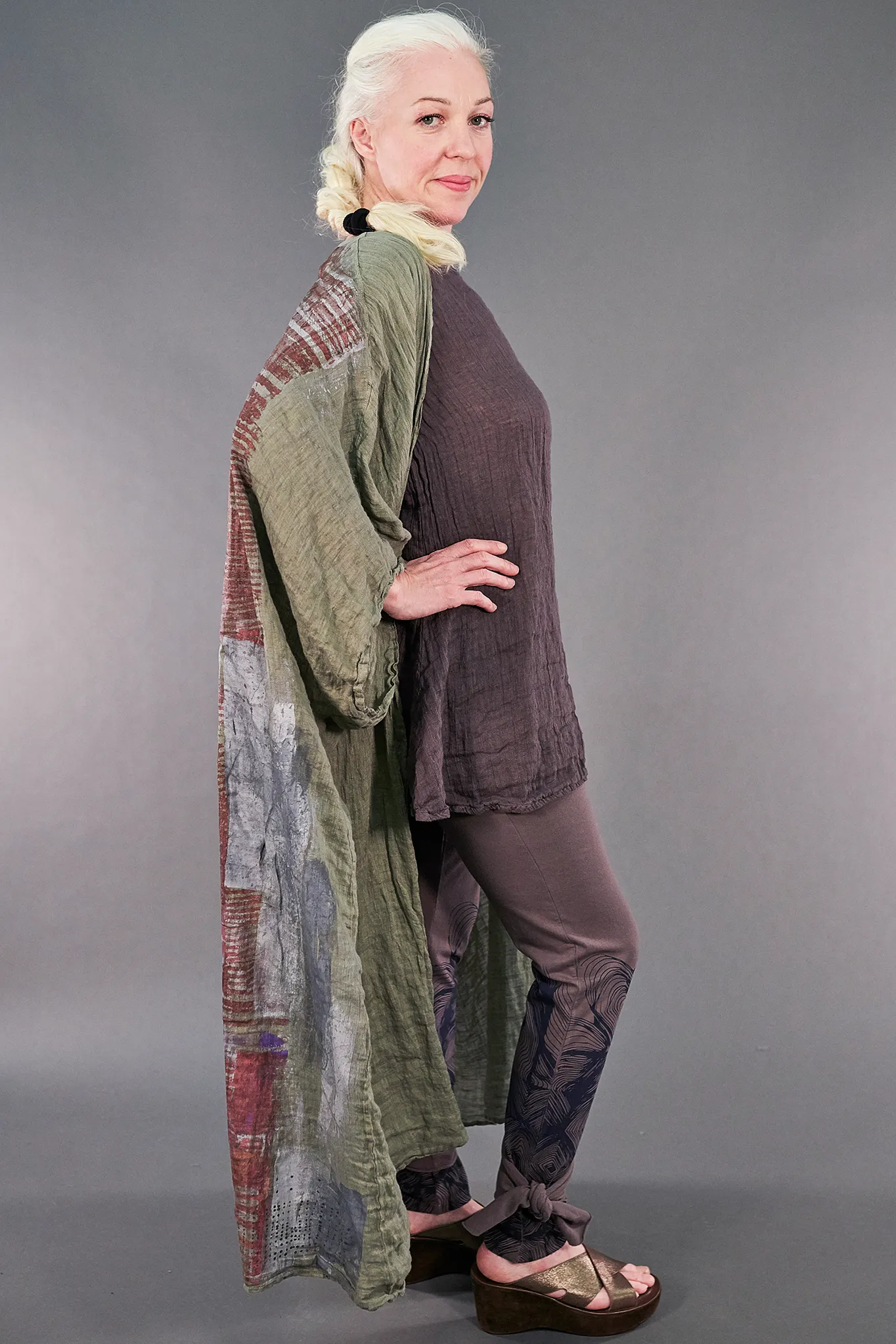 5267  Kimono Duster Lichen-P