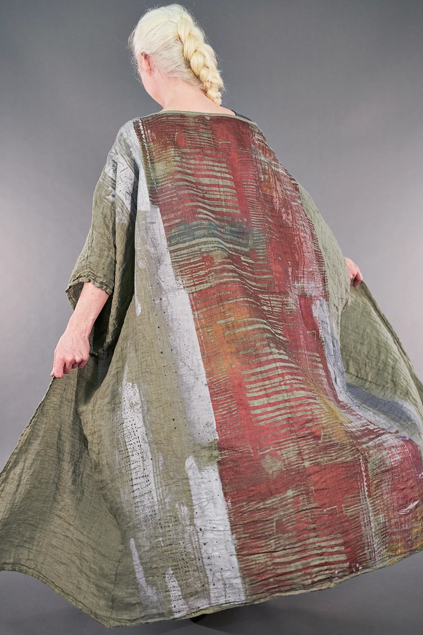 5267  Kimono Duster Lichen-P