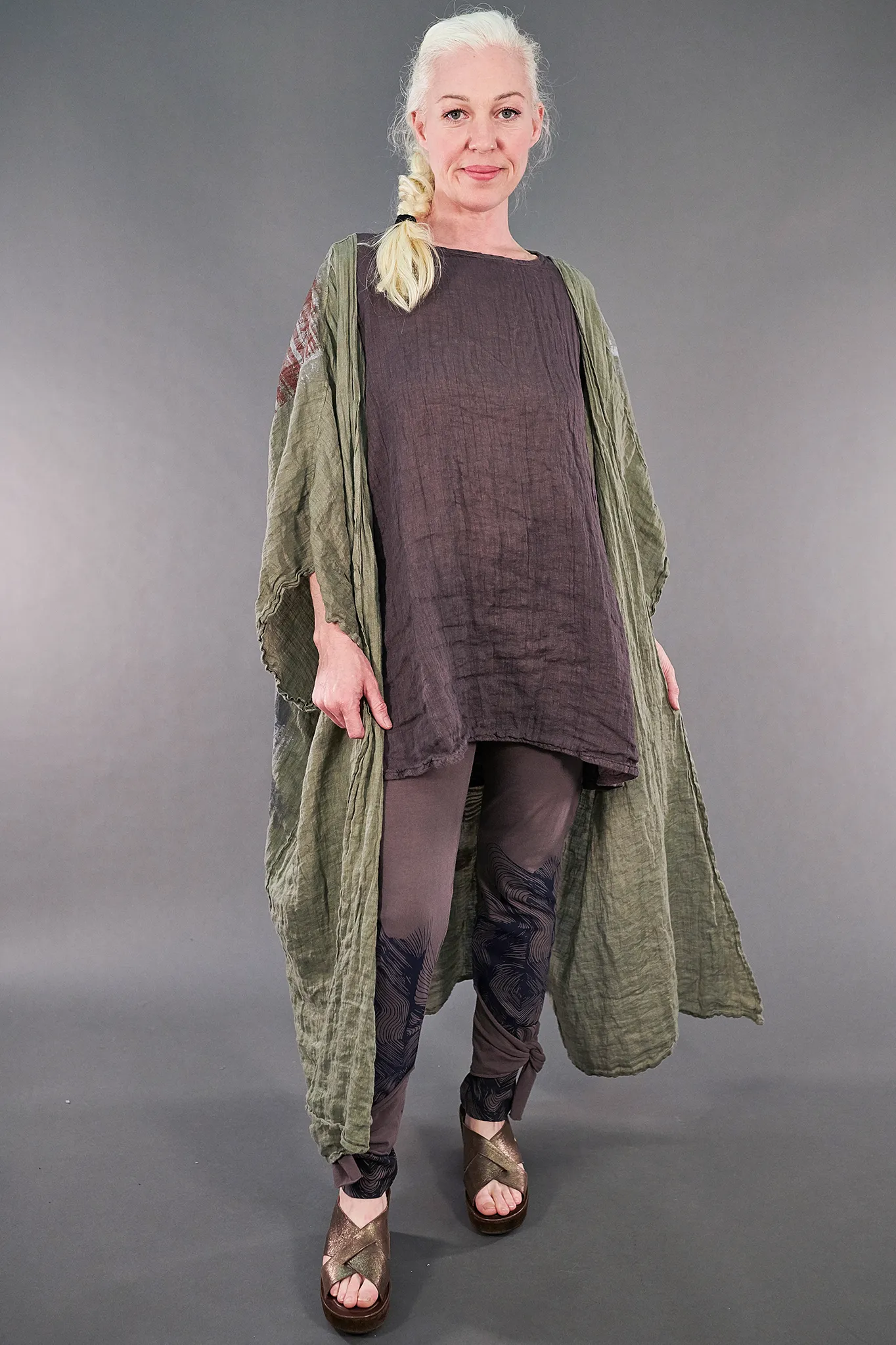 5267  Kimono Duster Lichen-P