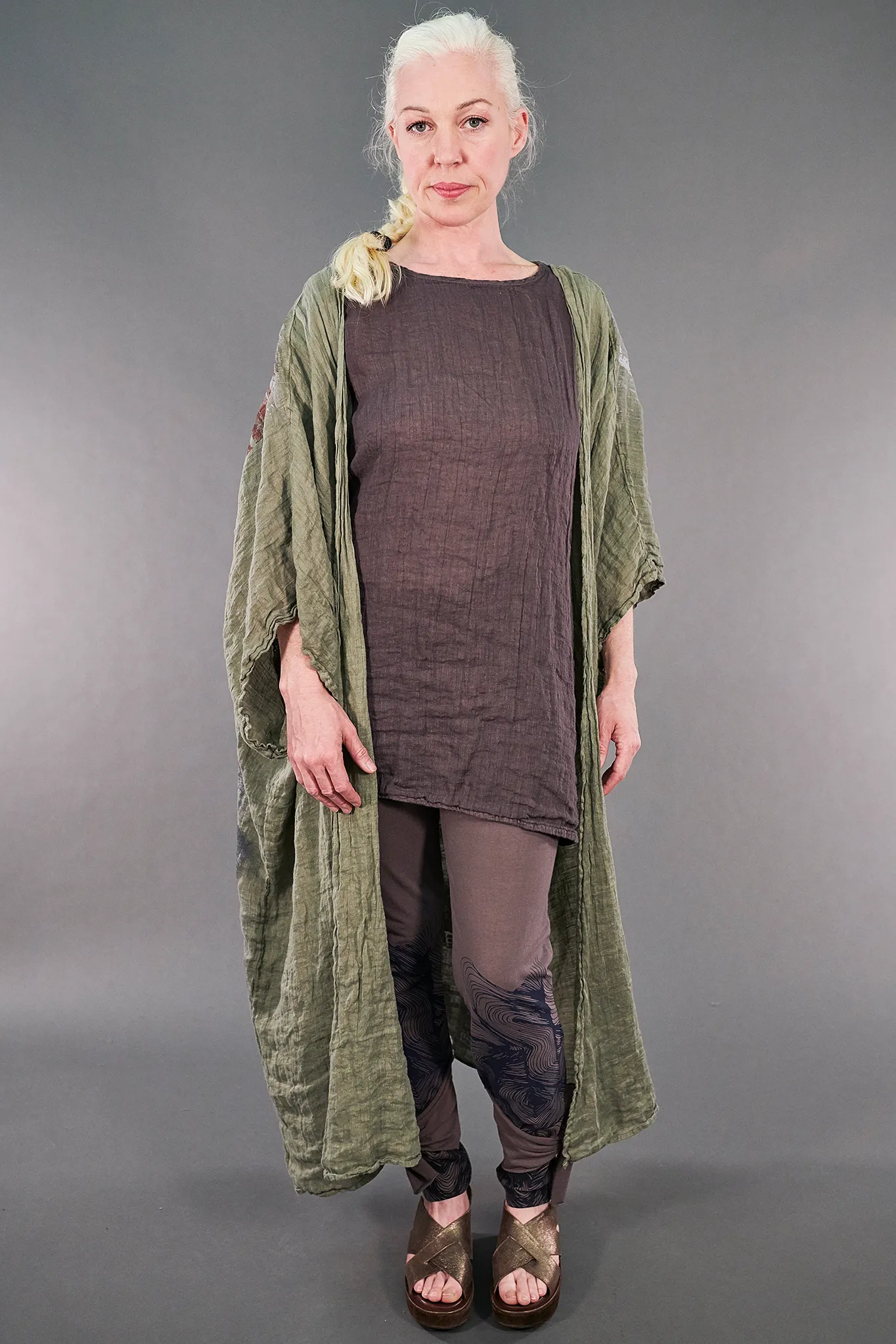 5267  Kimono Duster Lichen-P