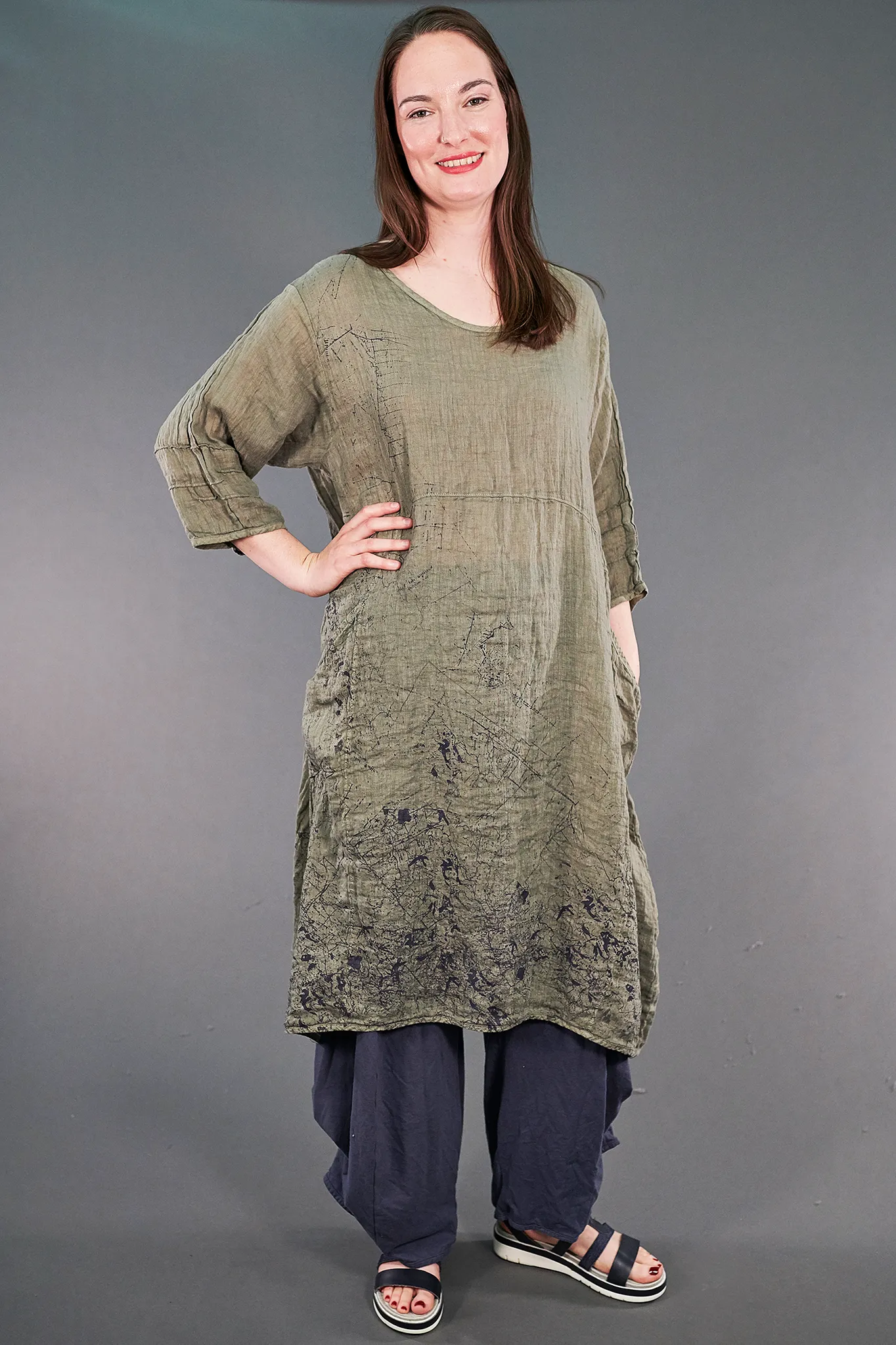 7114 Wave Dress Lichen-P