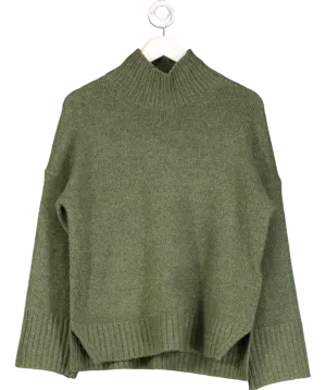 Abercrombie & Fitch Green High Neck Knitted Sweater UK S