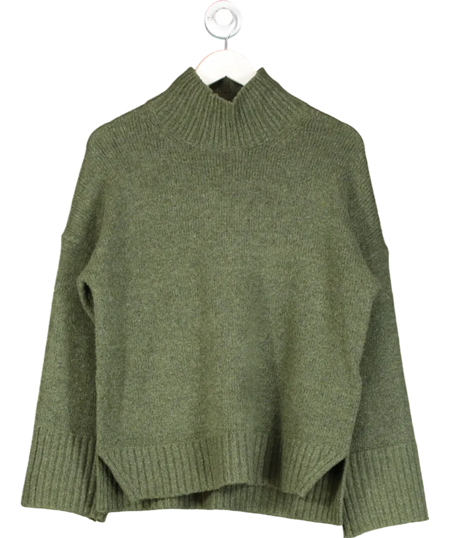 Abercrombie & Fitch Green High Neck Knitted Sweater UK S