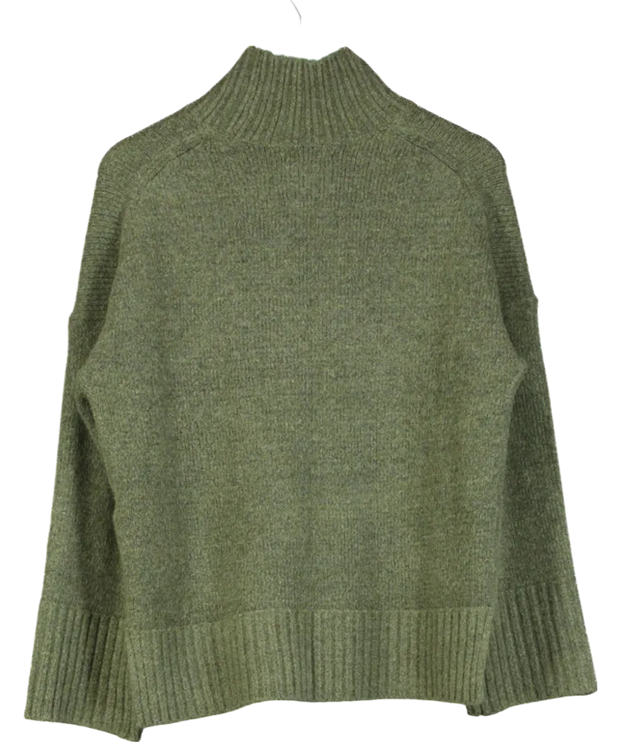 Abercrombie & Fitch Green High Neck Knitted Sweater UK S