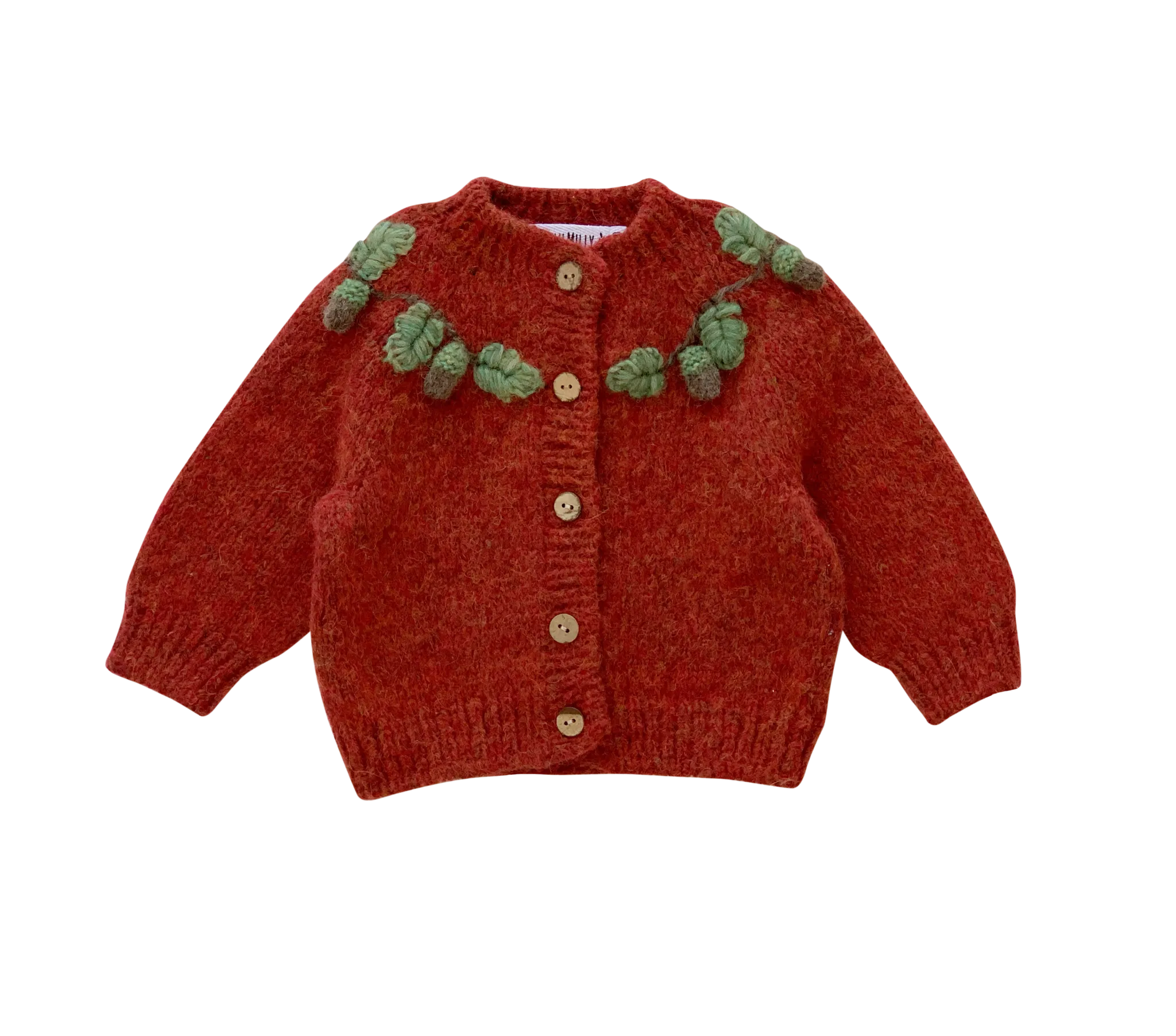 Acorns cardigan | Red-orange