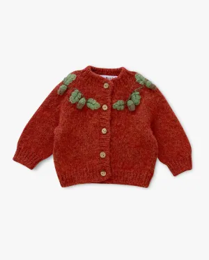 Acorns cardigan | Red-orange