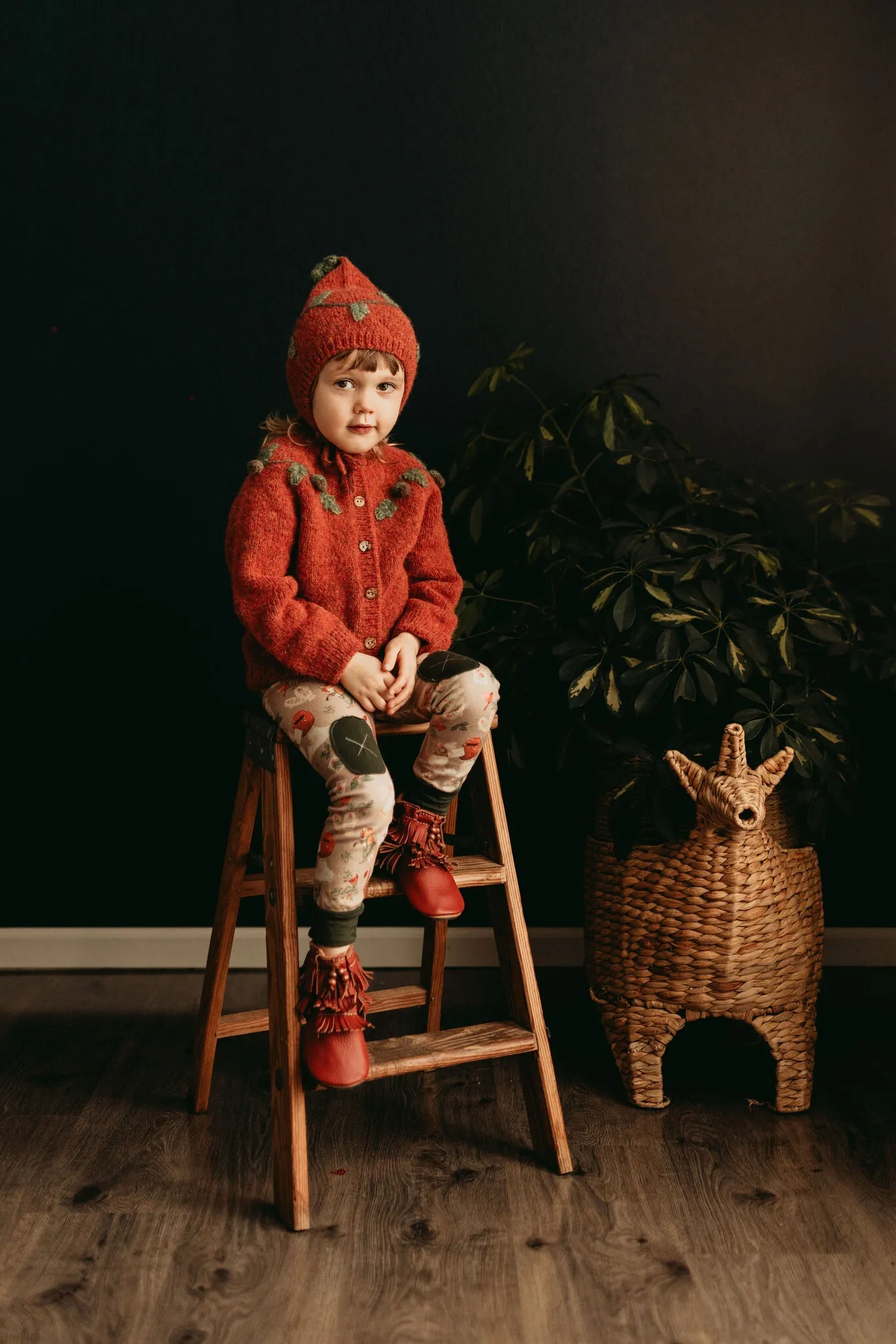 Acorns cardigan | Red-orange