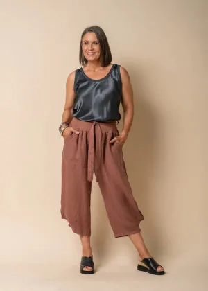 Addison Linen Pants - Nutmeg