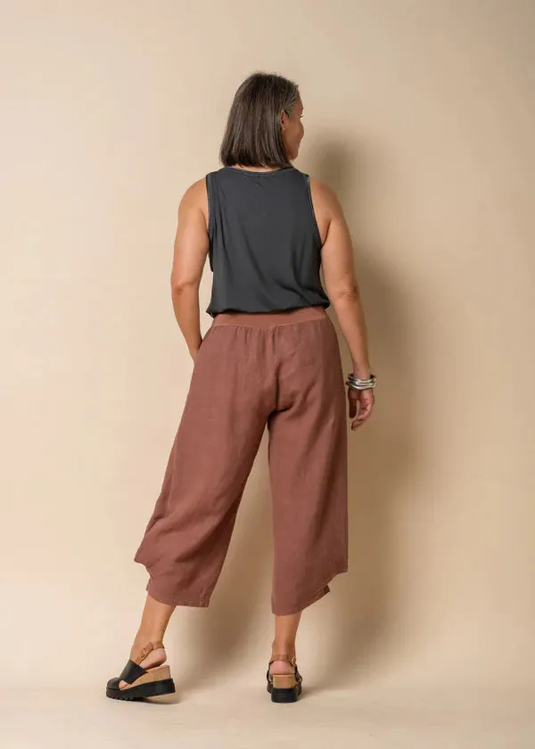 Addison Linen Pants - Nutmeg