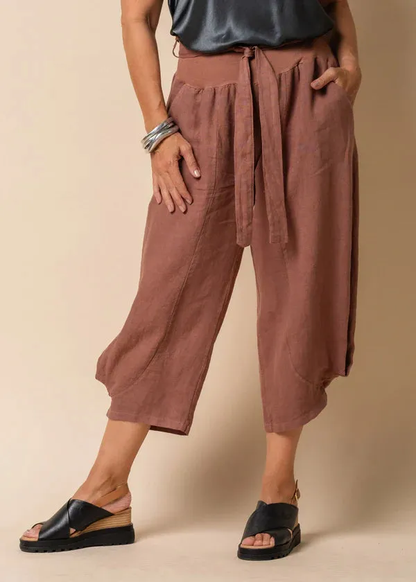 Addison Linen Pants - Nutmeg