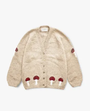 Adult Mushrooms cardigan | wheat