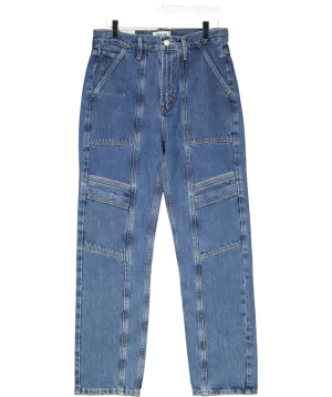 AGOLDE Blue Cooper Straight Denim Cargo Jeans UK 6
