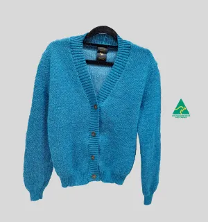 Alpaca Button-Down Cropped Cardigan