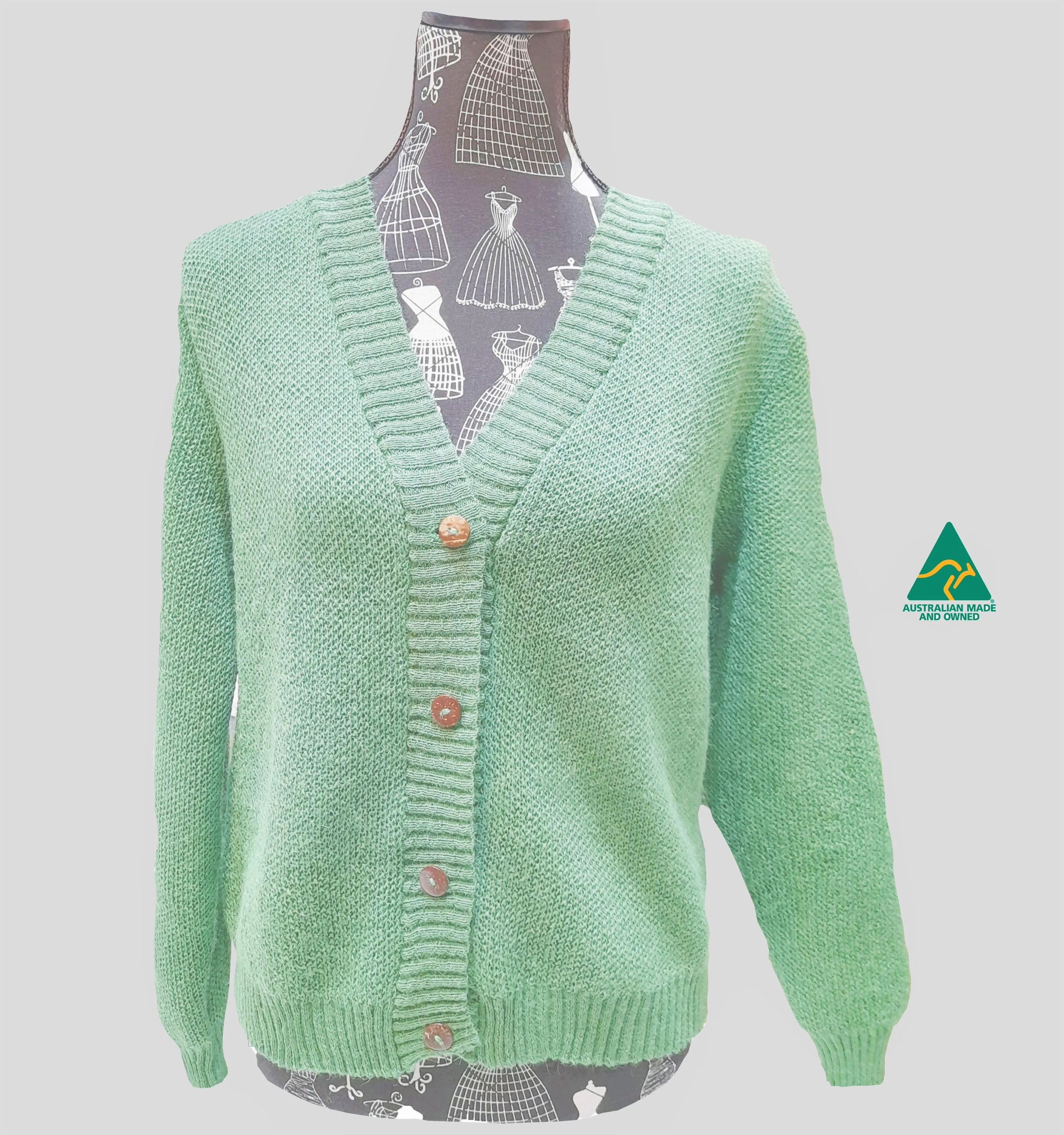 Alpaca Button-Down Cropped Cardigan