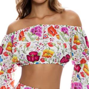 AMOR Y PLAYA - Off The Shoulder Flre Sleeve Top