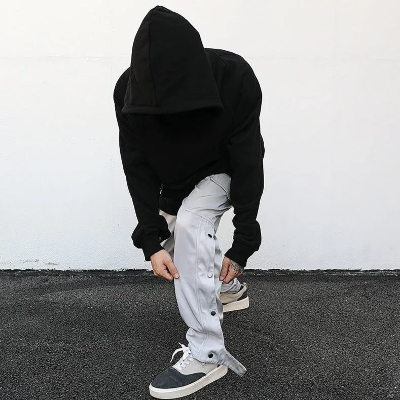 Ankle Snap Grey Cargo Pants- Low Rise Cargo Pants Mens
