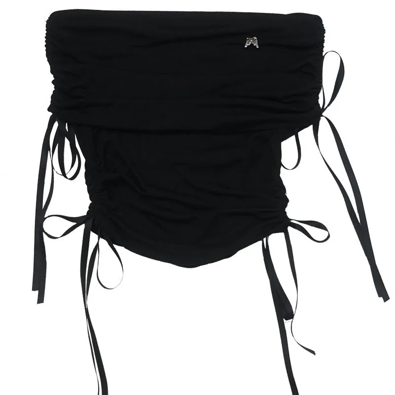 Aperture off-shoulder ribbon tops