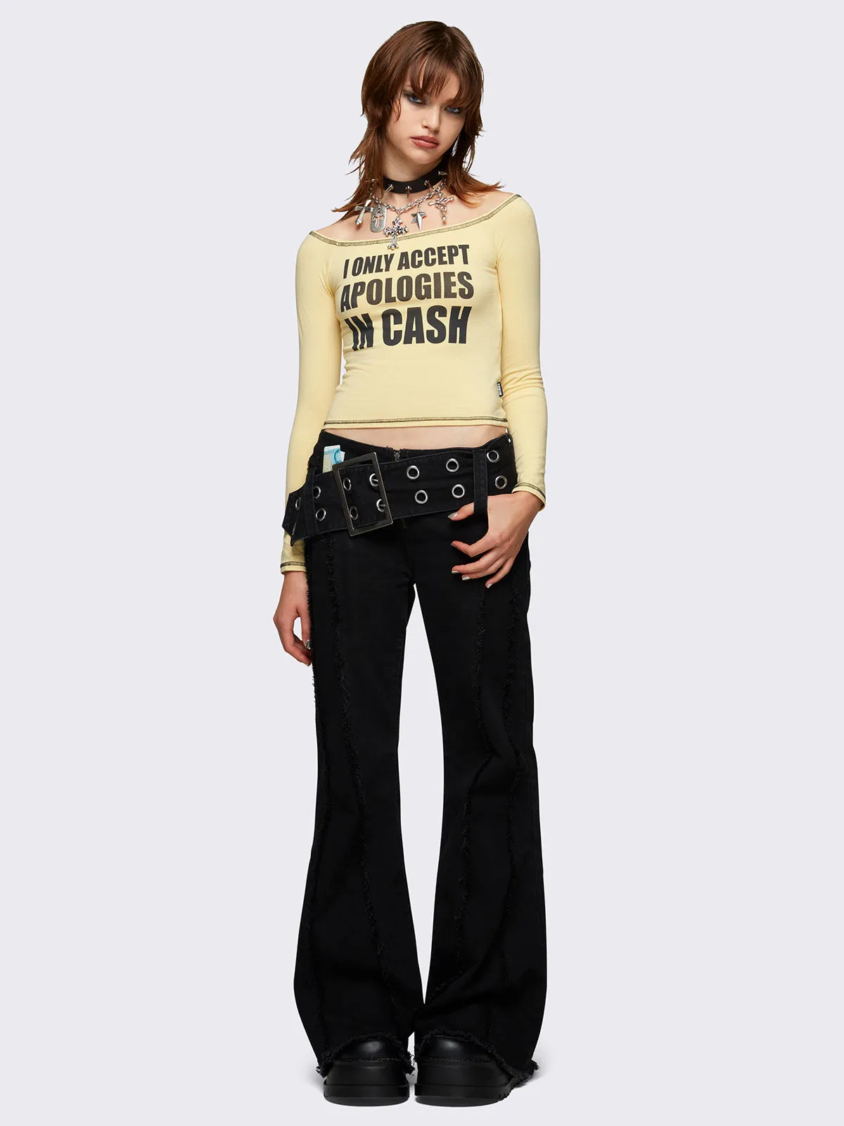 Apologie$ Off-Shoulder Top