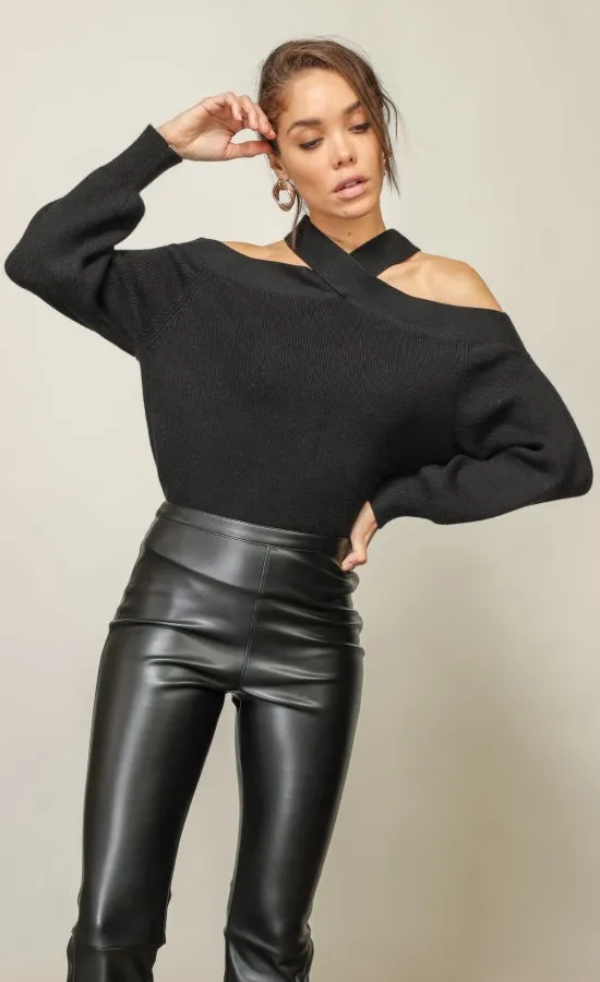 Ariana Cold Shoulder Sweater
