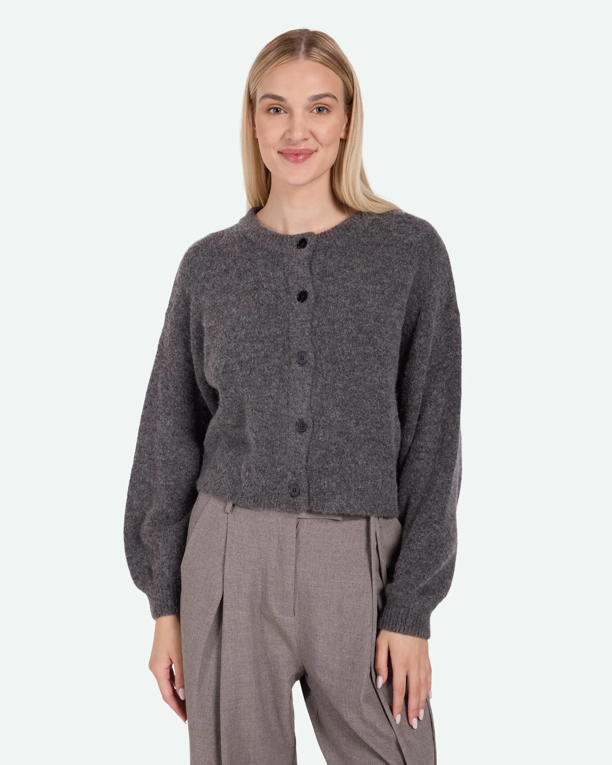 Assiana 3794 Cardigan - Dark Grey Melange
