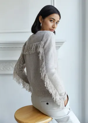 Autumn Cashmere Fringed Crew