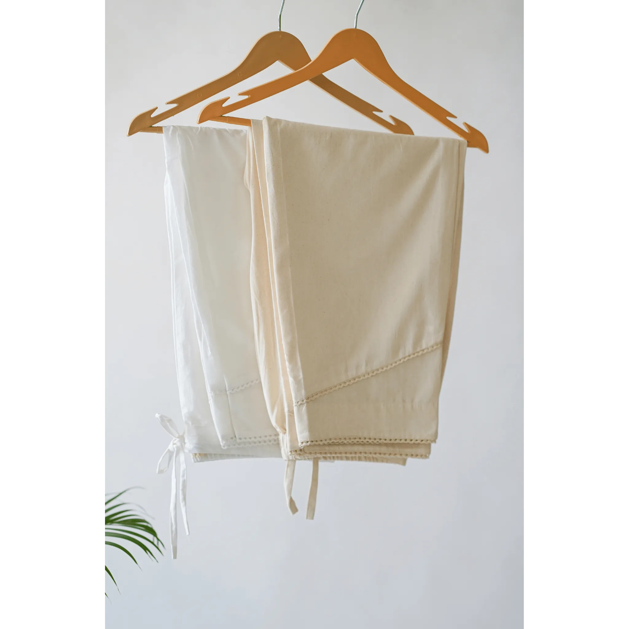 Ayanna Cotton Linen Beige Pants