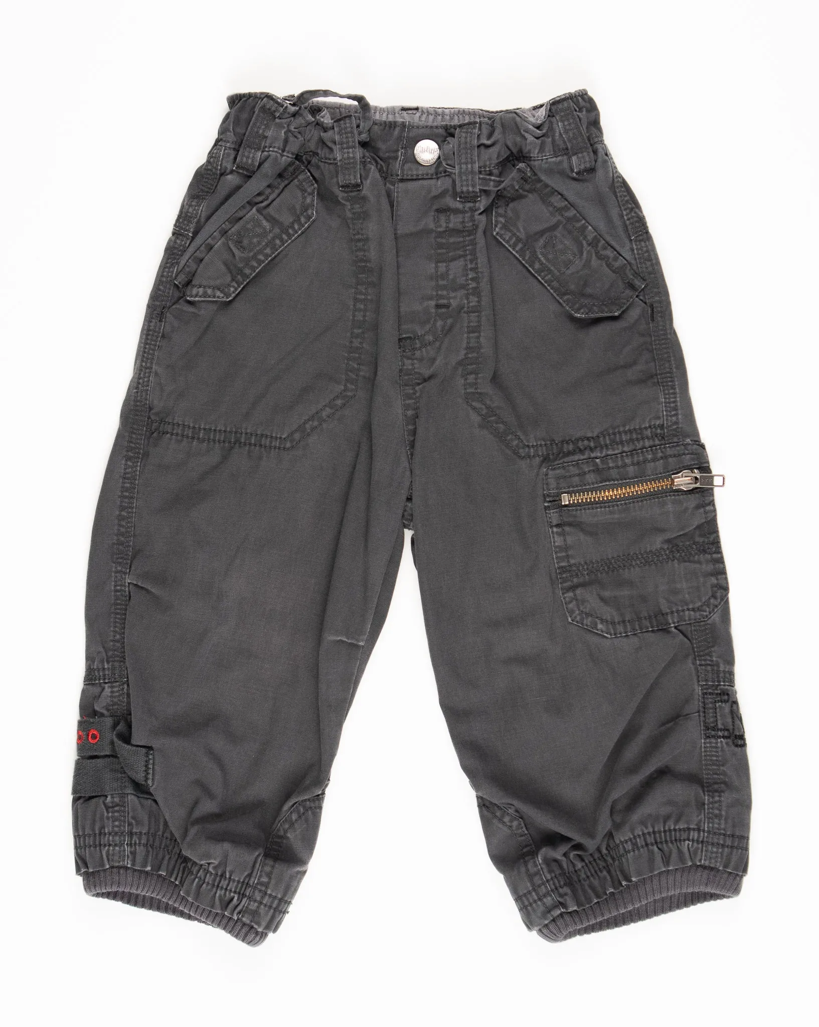 BABY BOY SIZE 12/18 MONTHS - H&M, Soft Cargo Pants, Lined VGUC B48