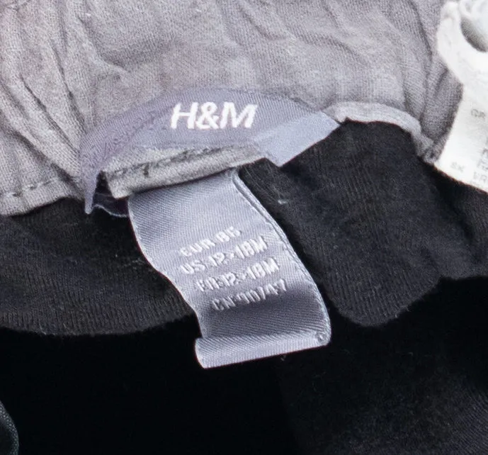 BABY BOY SIZE 12/18 MONTHS - H&M, Soft Cargo Pants, Lined VGUC B48
