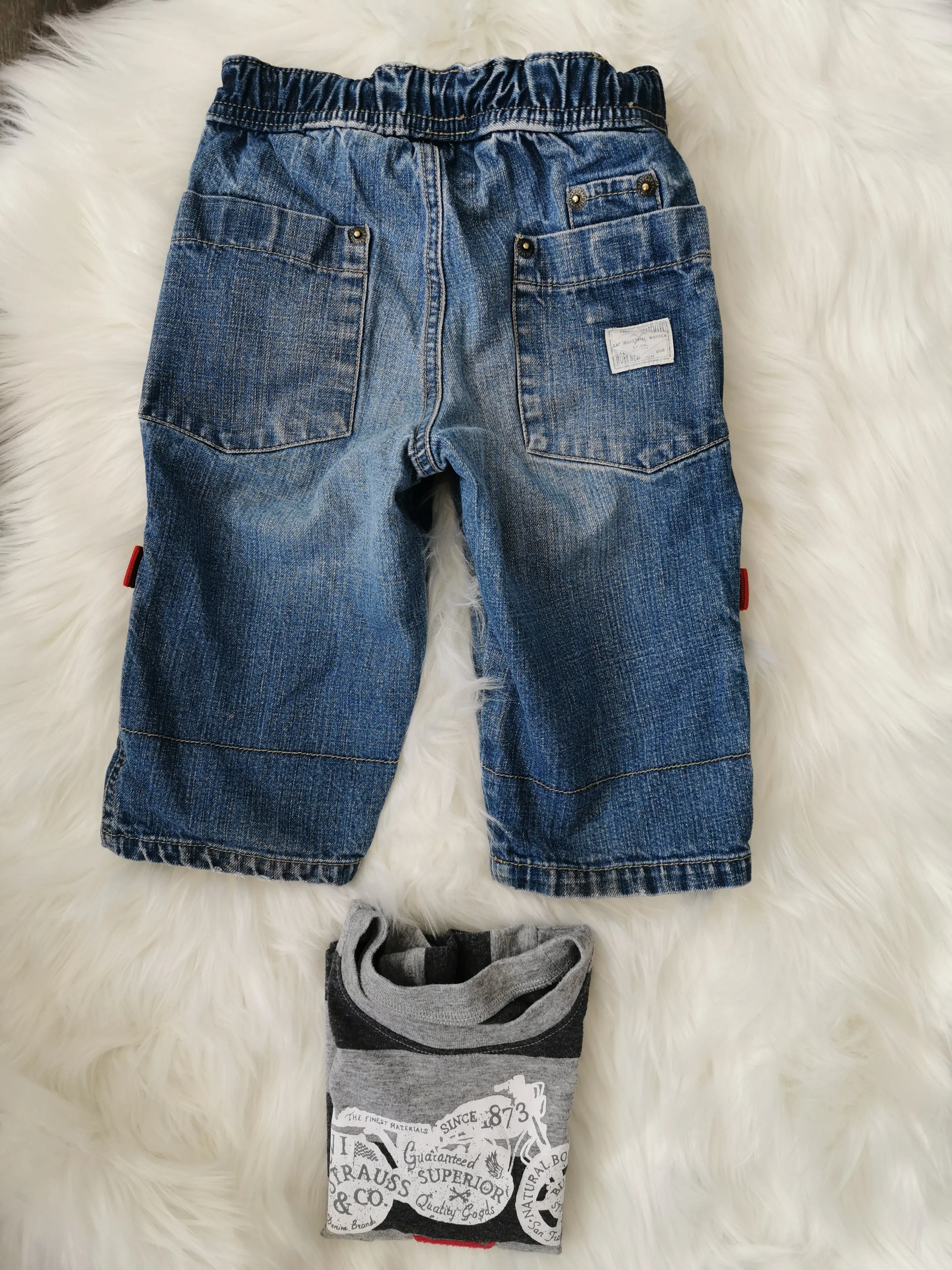 BABY BOY SIZE 12/18 MONTHS - LEVI'S & Baby GAP, 2 Piece Mix N Match Outfit VGUC B14