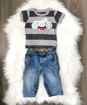 BABY BOY SIZE 12/18 MONTHS - LEVI'S & Baby GAP, 2 Piece Mix N Match Outfit VGUC B14