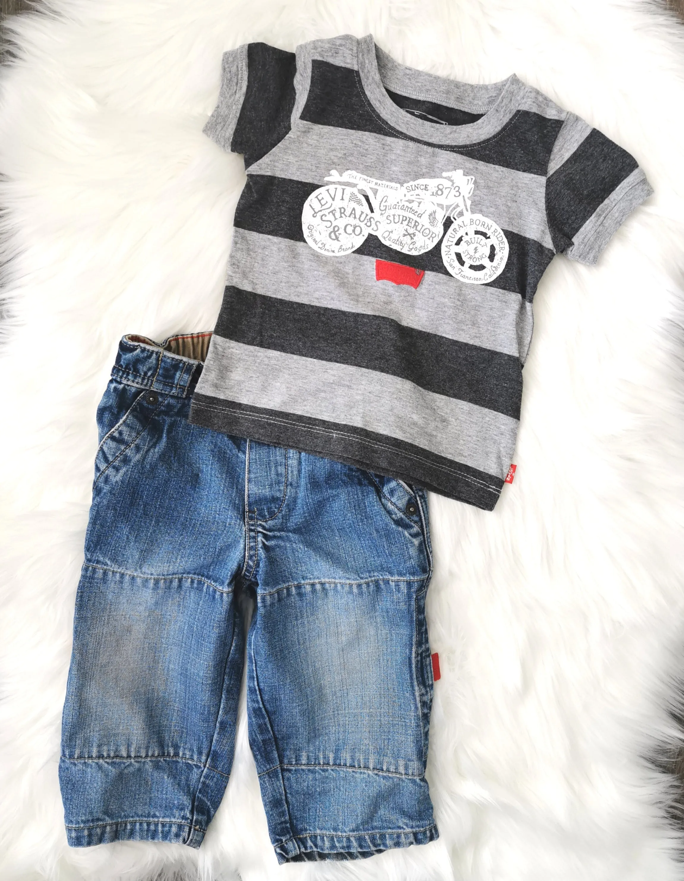 BABY BOY SIZE 12/18 MONTHS - LEVI'S & Baby GAP, 2 Piece Mix N Match Outfit VGUC B14