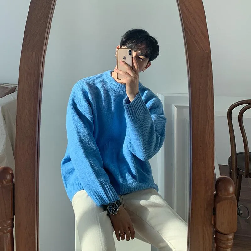 Basic Knitted Round Neck Sweater