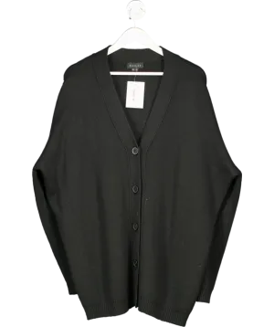 Bazilika Black Oversize Merino Wool Blend Cardigan UK XS