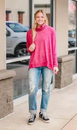 Be Mine Cowl Neck Sweater