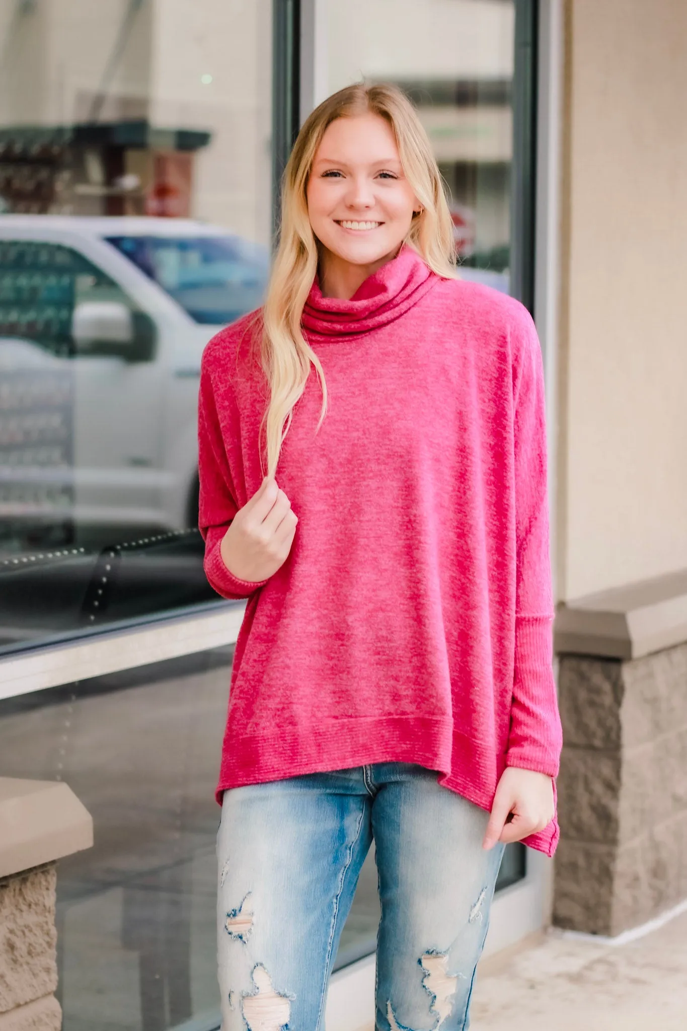 Be Mine Cowl Neck Sweater