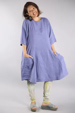 Beautiful Days Linen Dress-Dark Periwinkle 7212-Unprinted