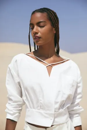 Beauty Tie Up White Top