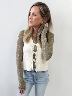 Becky Front Tie Sweater Vest