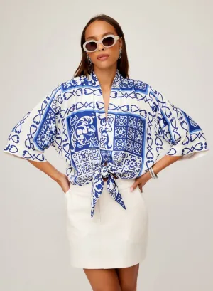 Bernice Tie Front Top