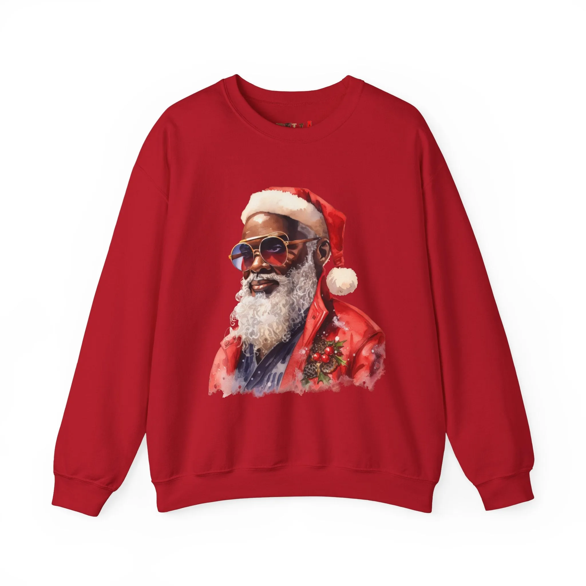 Black Santa 3 Unisex Heavy Blend™ Crewneck Sweatshirt