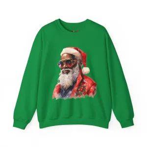 Black Santa 3 Unisex Heavy Blend™ Crewneck Sweatshirt