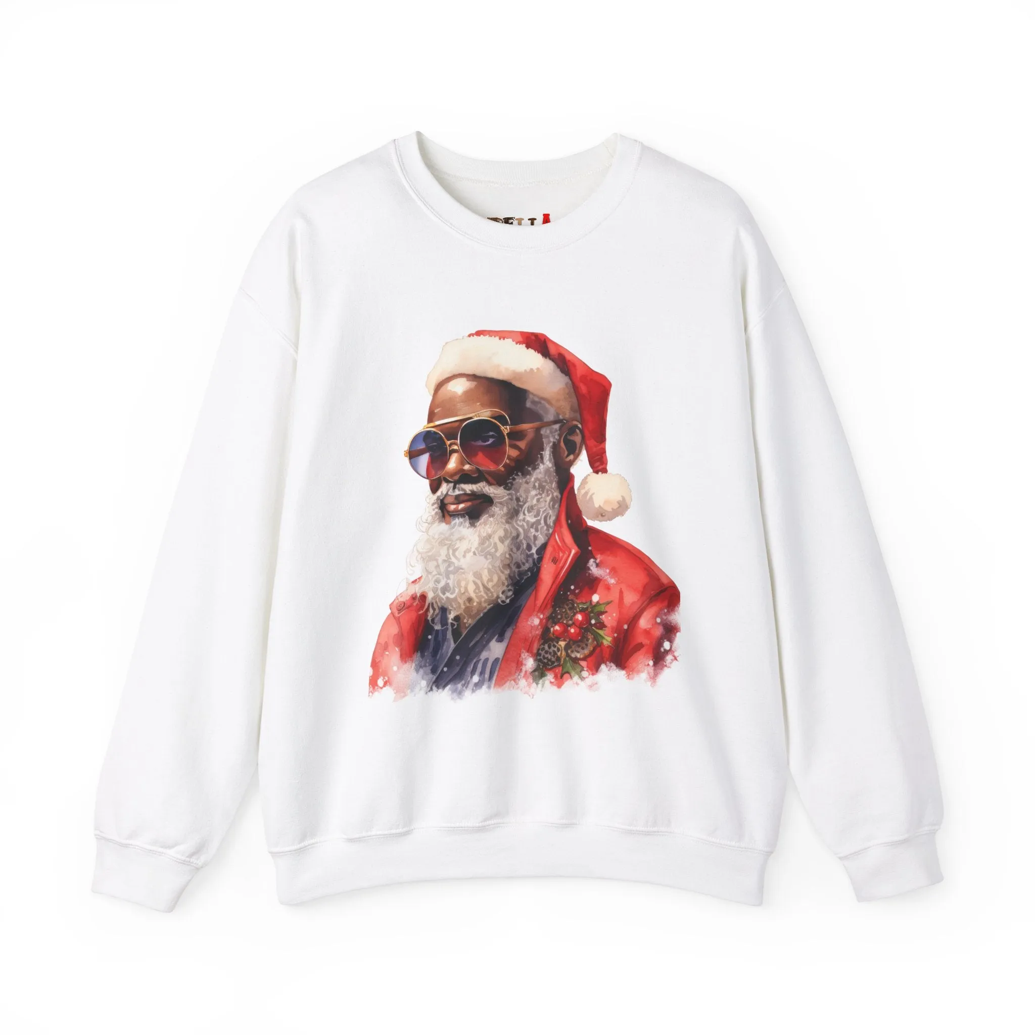 Black Santa 3 Unisex Heavy Blend™ Crewneck Sweatshirt